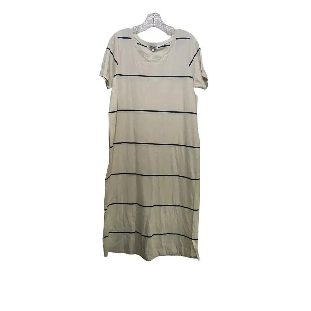 NWT Sweet Salt Ivory Straight Side Slit T-Shirt Dress Size Medium